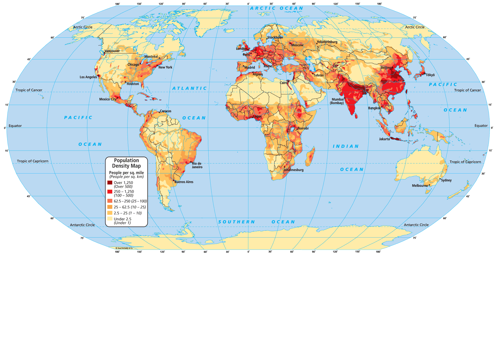Карта численности населения атлас